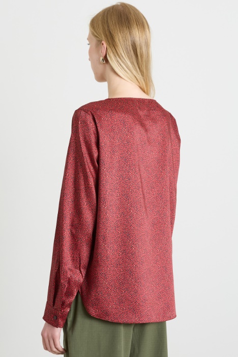 Blusa in twill stampato