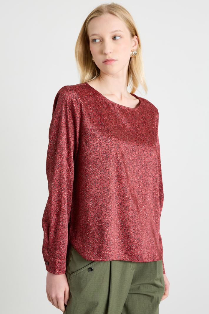 Blusa in twill stampato Intrend