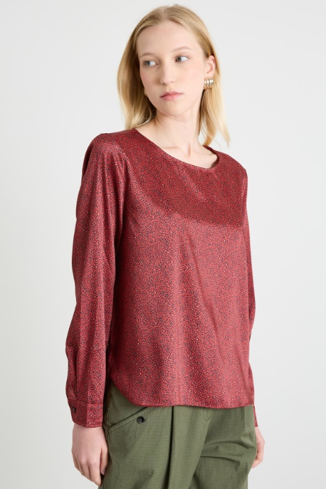 Blusa in twill stampato Intrend