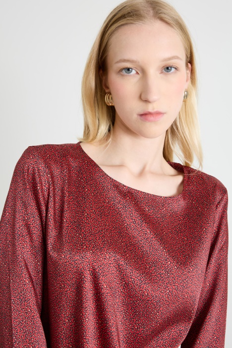Blusa in twill stampato