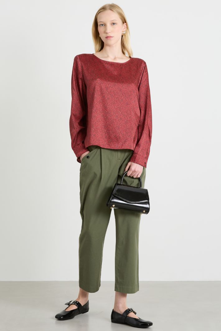 Blusa in twill stampato Intrend - 3