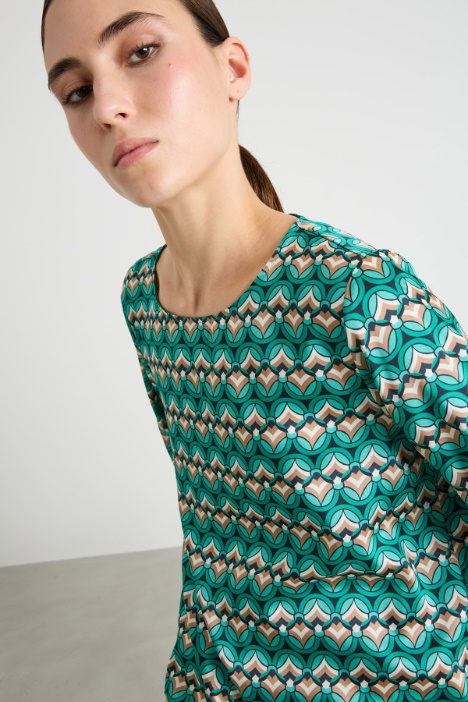 Blusa de sarga estampada