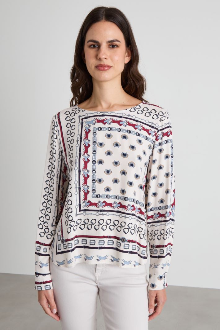 Blusa in twill di viscosa Intrend