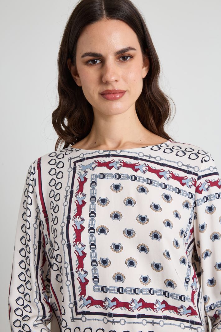 Blusa in twill di viscosa Intrend - 4