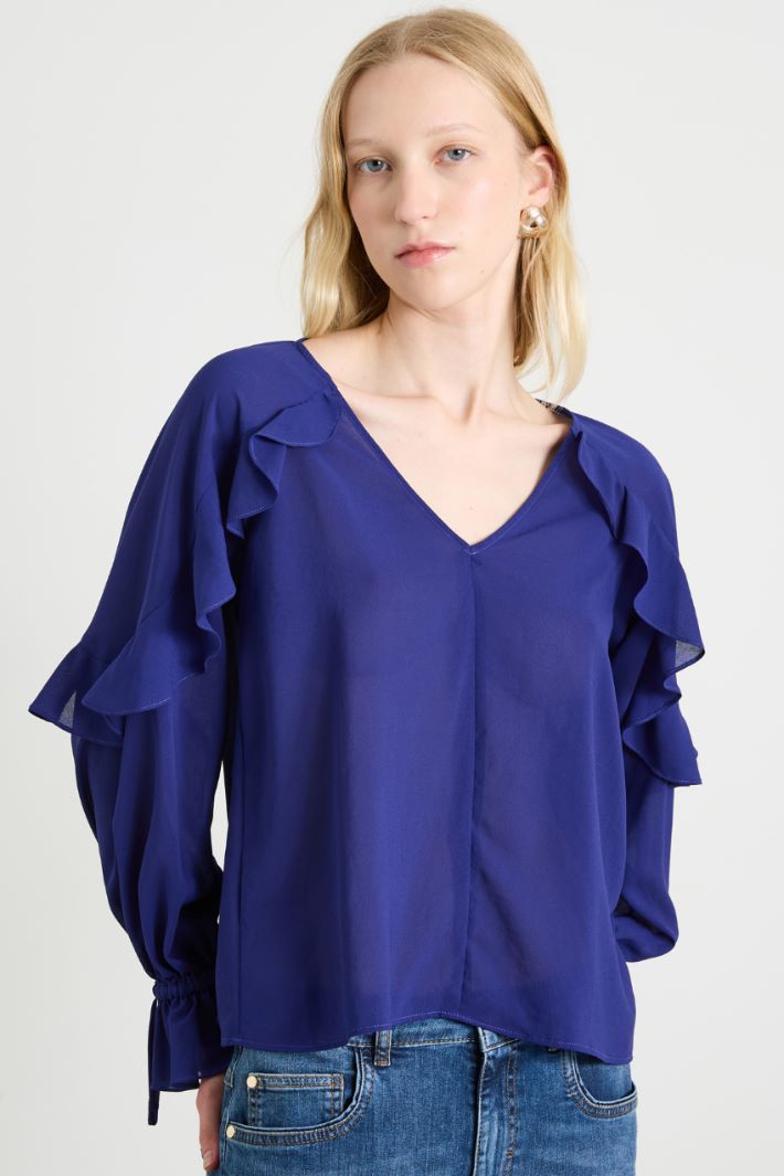 Blusa con rouches Intrend