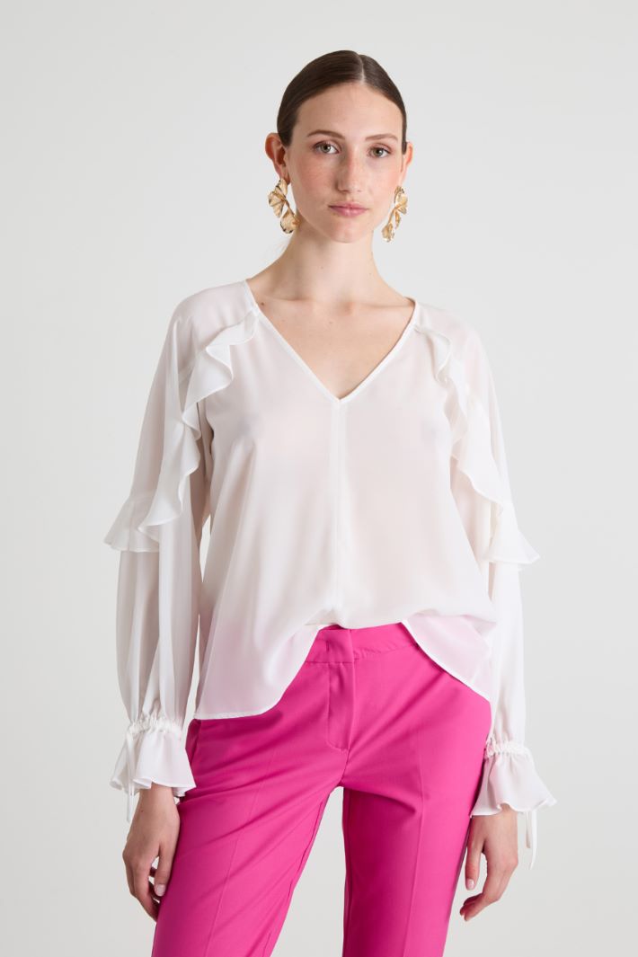 Blusa con rouches Intrend
