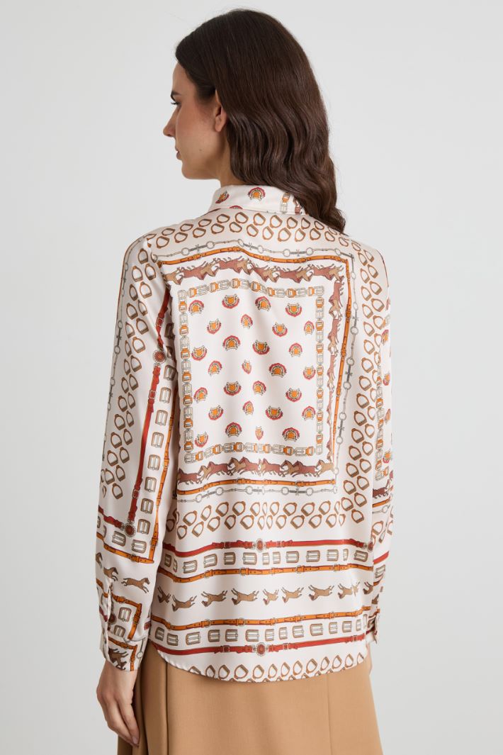 Patterned twill shirt Intrend - 2