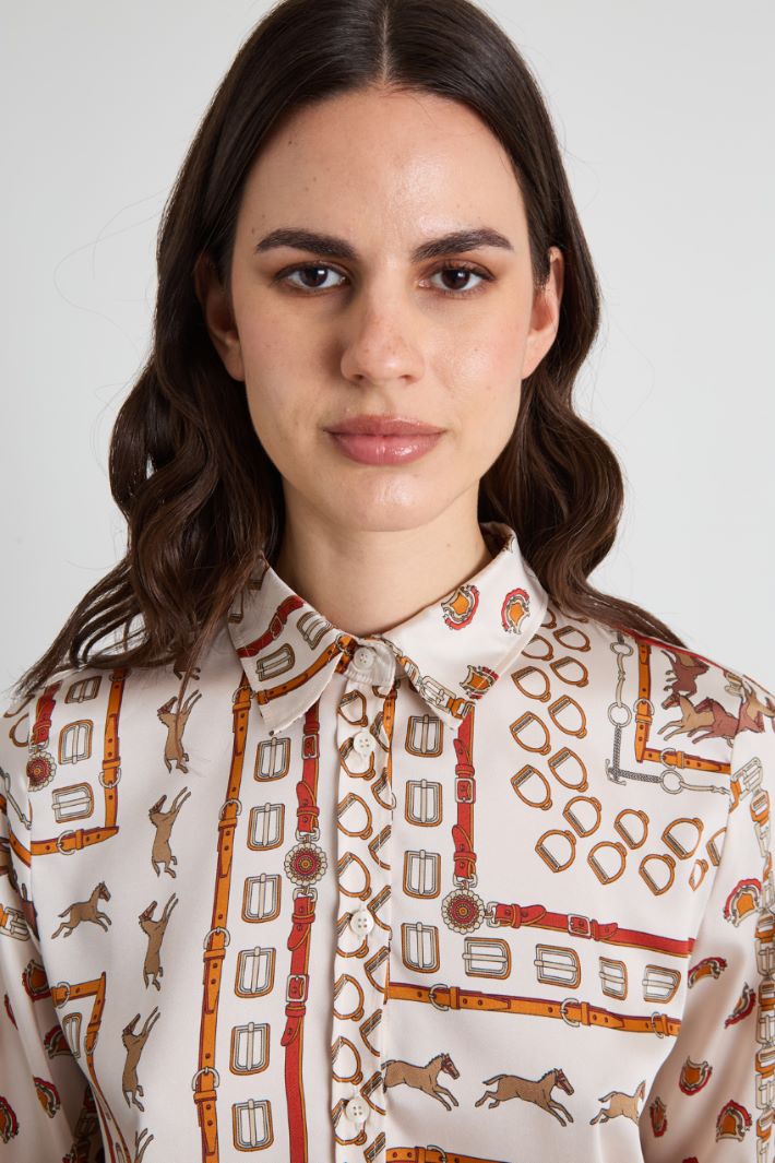 Patterned twill shirt Intrend - 4