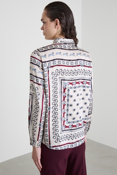 Camicia in twill a fantasia