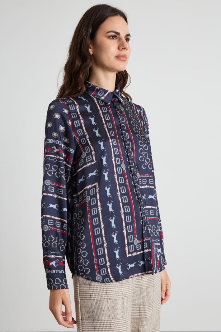 Camicia in twill a fantasia Intrend