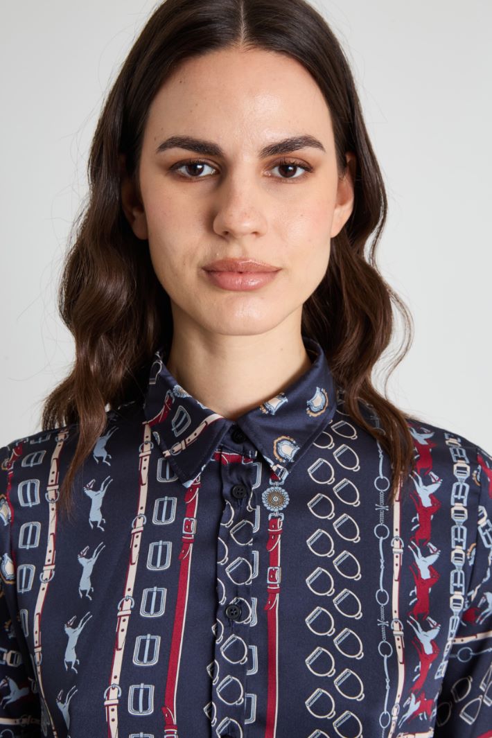 Camicia in twill a fantasia Intrend - 4