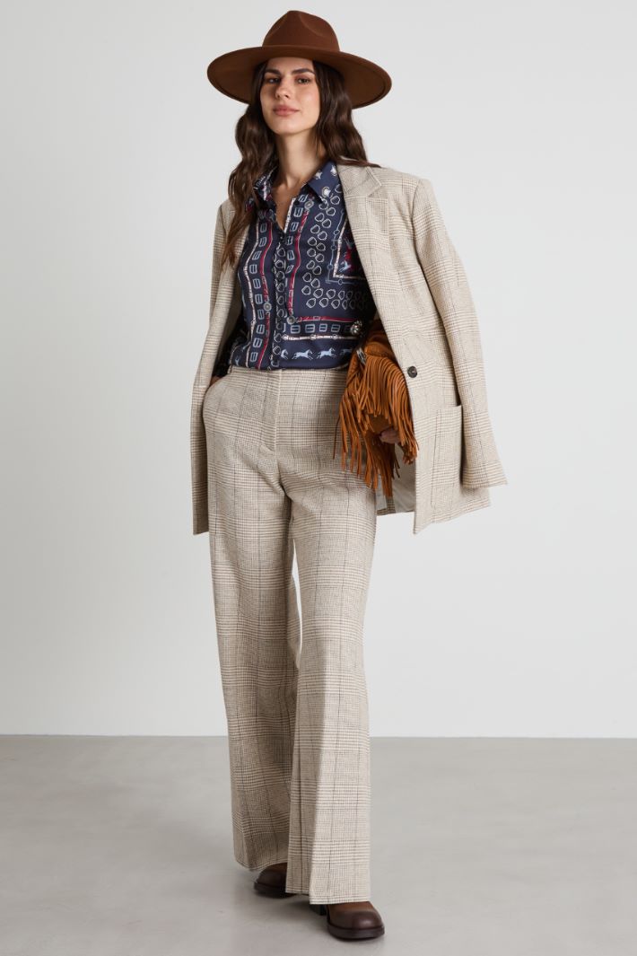 Camicia in twill a fantasia Intrend - 3