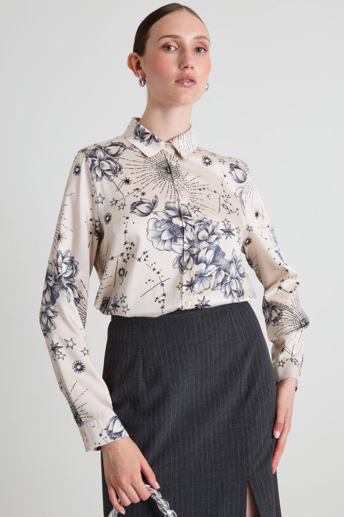 Patterned twill shirt Intrend