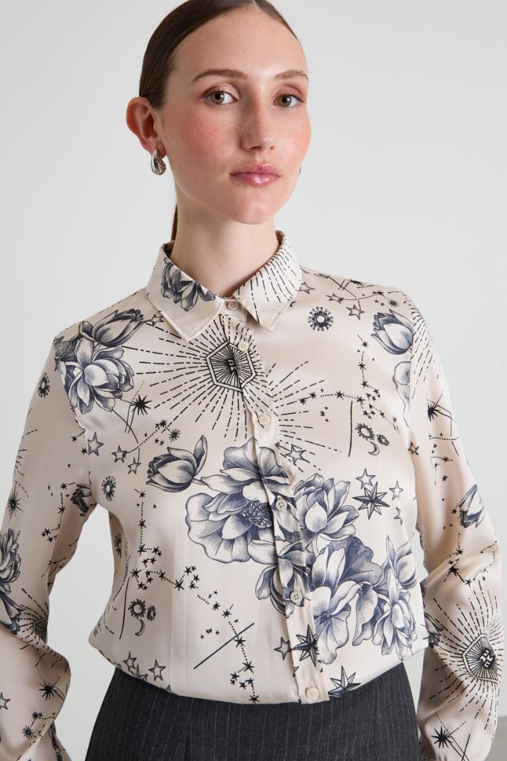 Patterned twill shirt Intrend - 4