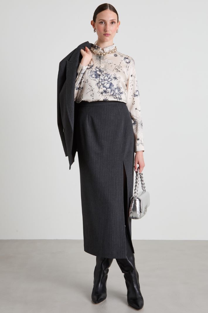 Patterned twill shirt Intrend - 3