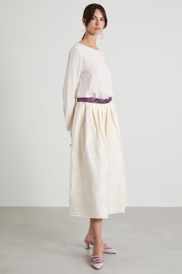 Blusa in crépe de chine Intrend - 3