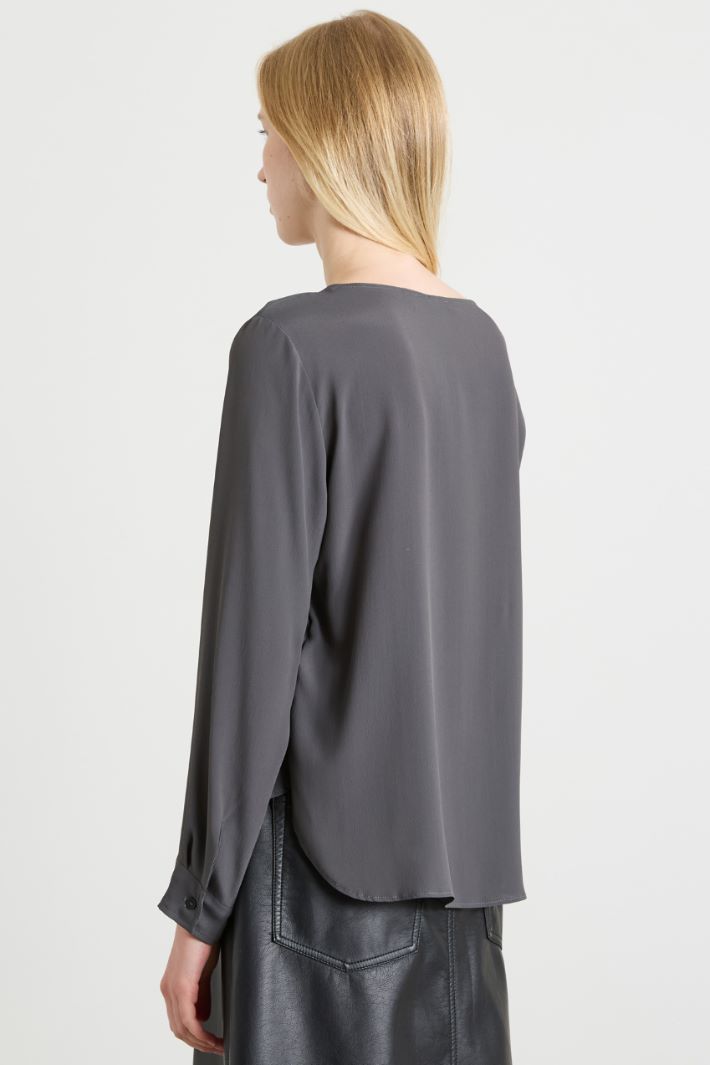 Blusa in crépe de chine Intrend - 2