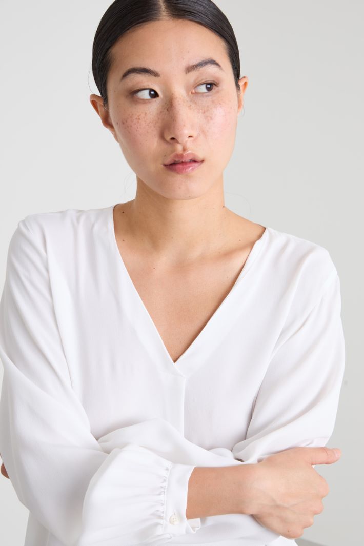 Blusa in crépe Intrend - 4