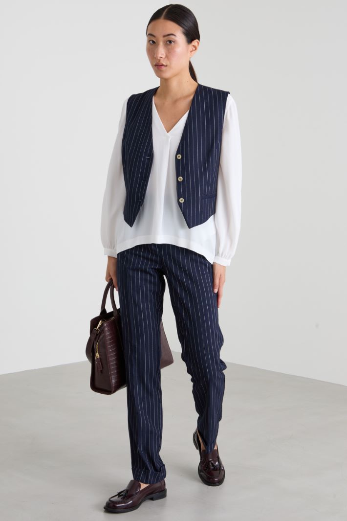 Blusa in crépe Intrend - 3