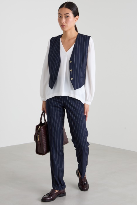 Blusa in crépe Intrend