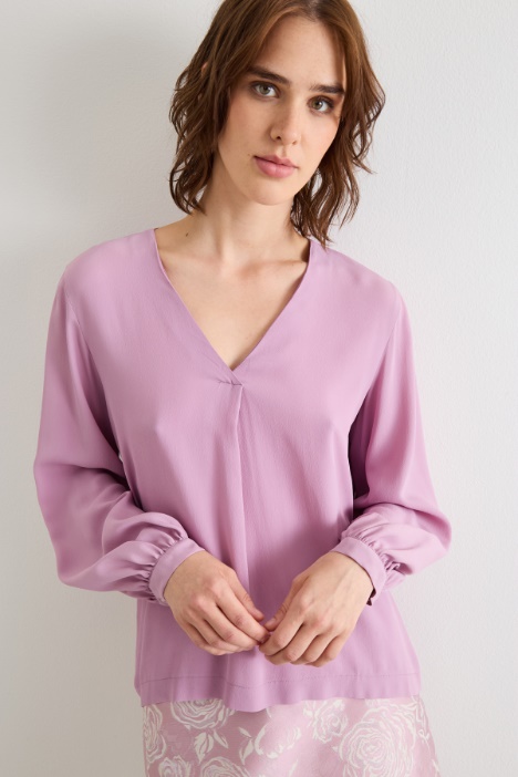 Blusa de crepé