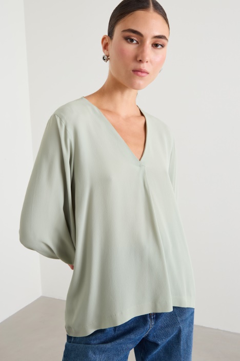 Blusa in crépe Intrend