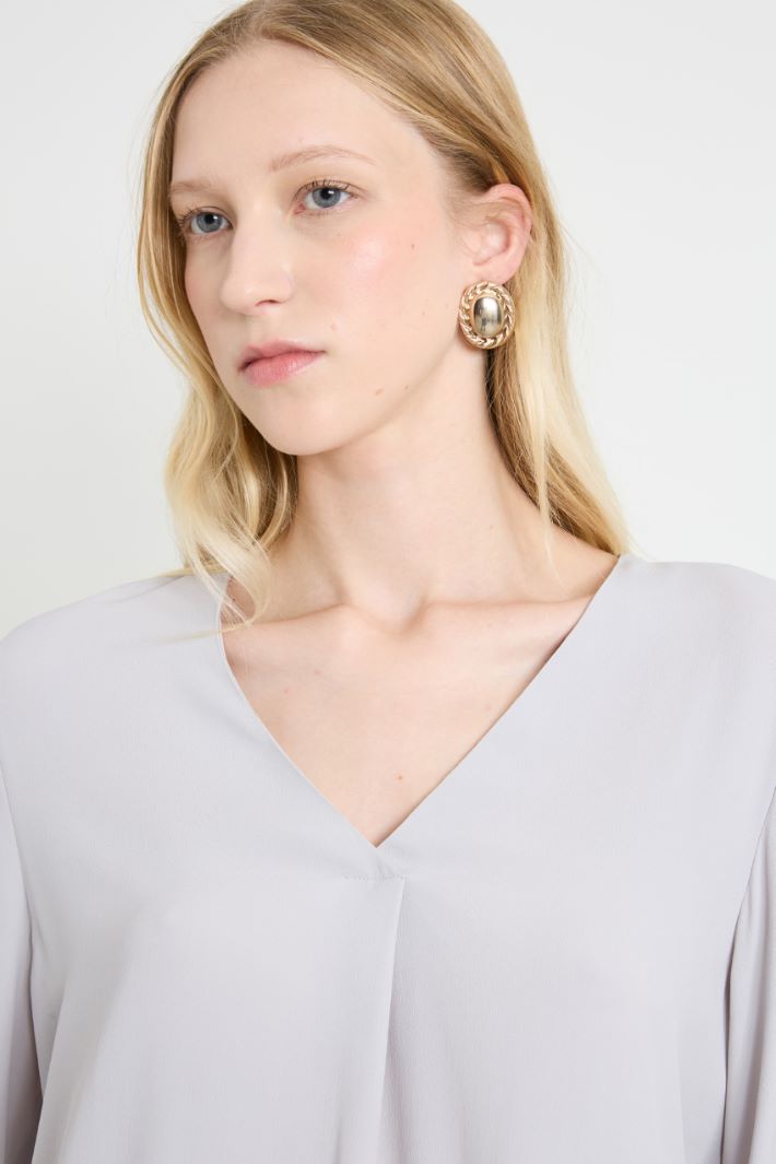 Blusa in crépe Intrend - 4