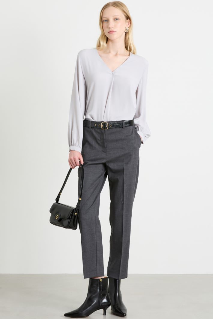 Blusa in crépe Intrend - 3