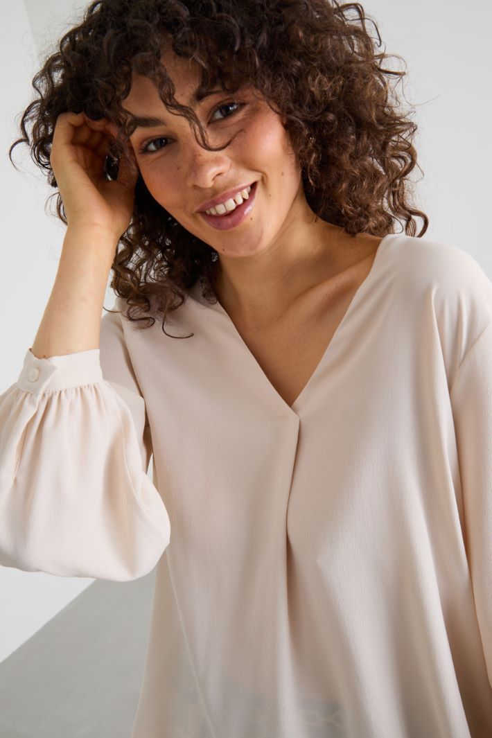 Blusa in crépe Intrend - 4