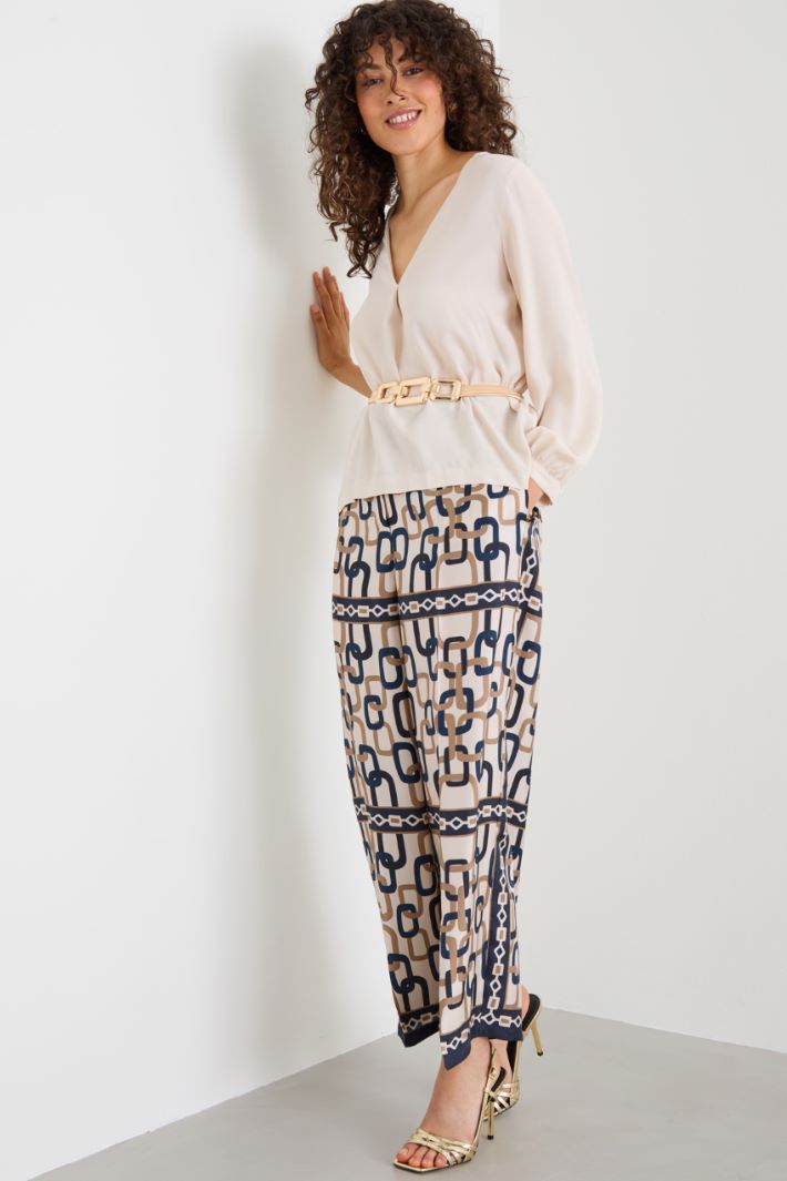 Blusa in crépe Intrend - 3