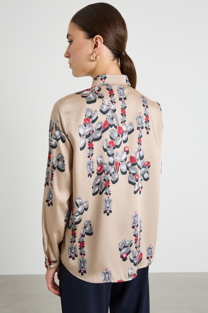 Camicia in twill stampato Intrend - 2