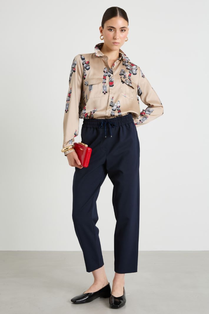 Camicia in twill stampato Intrend - 3