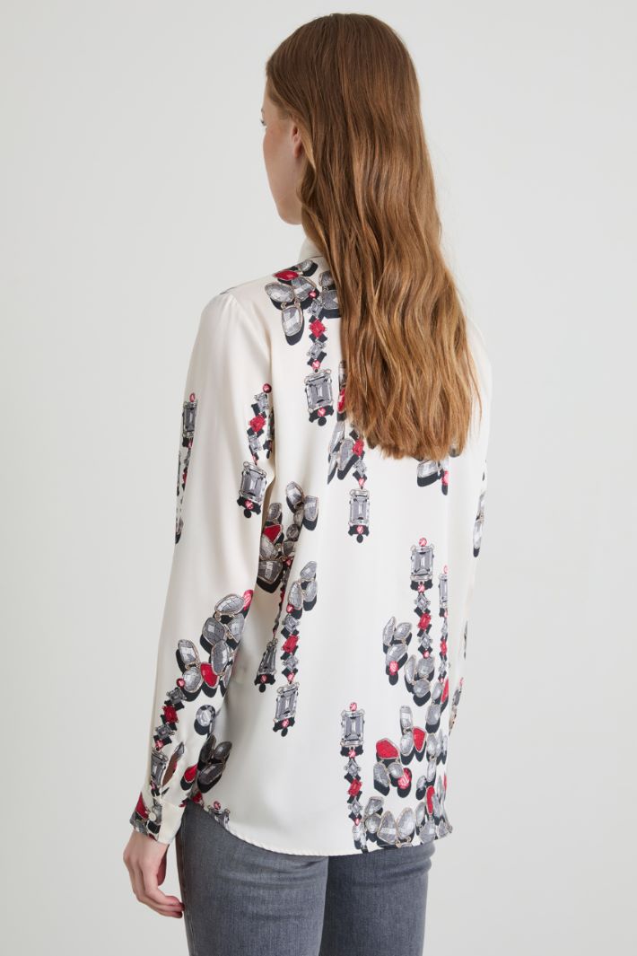 Camicia in twill stampato Intrend - 2