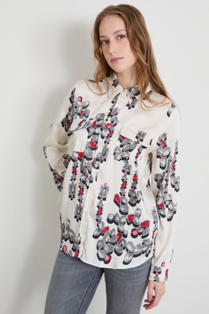 Camicia in twill stampato Intrend