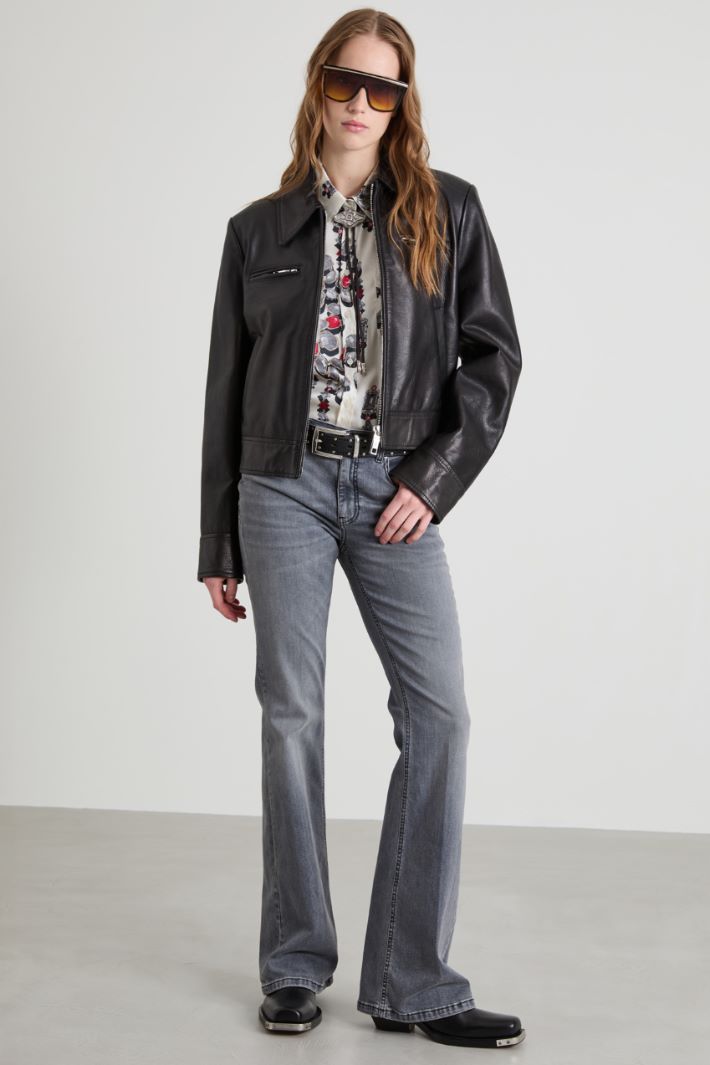 Camicia in twill stampato Intrend - 3