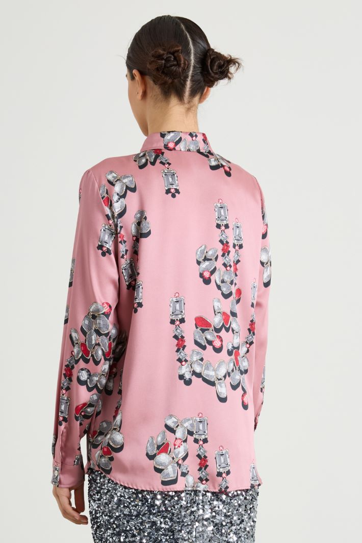 Camicia in twill stampato Intrend - 2