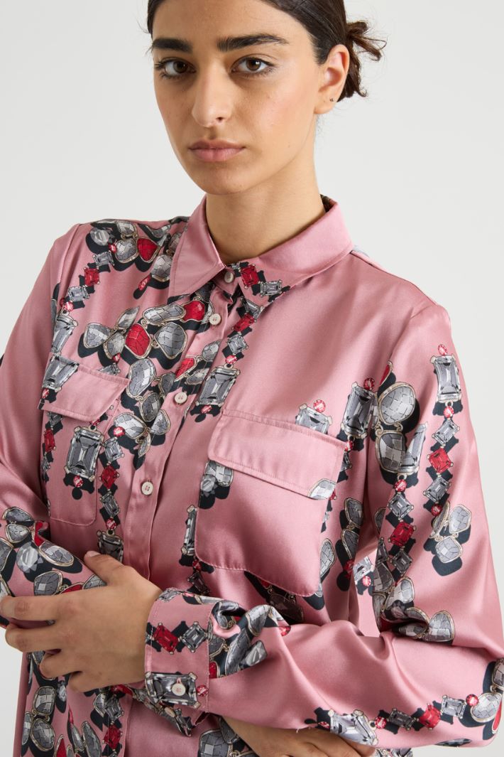 Camicia in twill stampato Intrend - 4