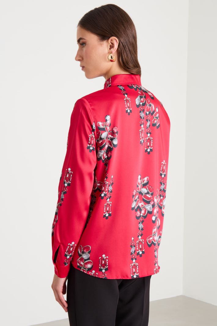 Camicia in twill stampato Intrend - 2