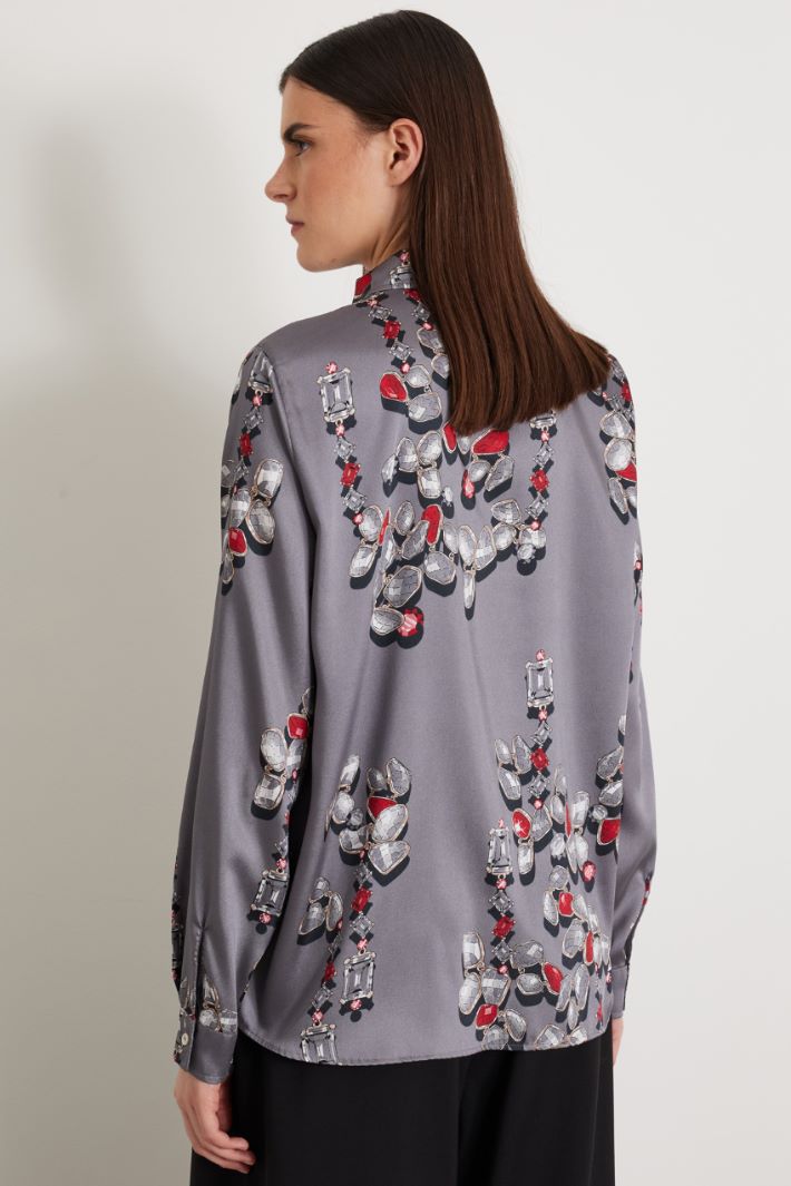 Camicia in twill stampato Intrend - 2
