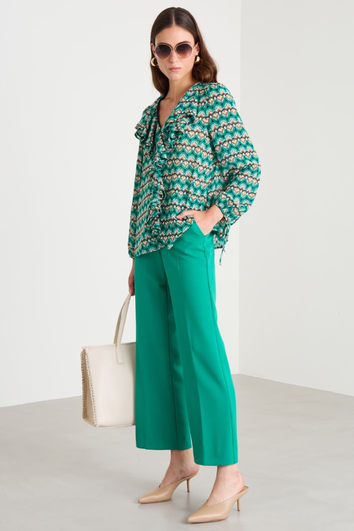 Blusa georgette con rouches Intrend - 3