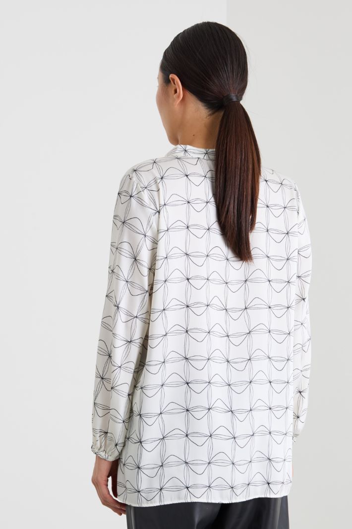 Blusa in twill a fantasia Intrend - 2