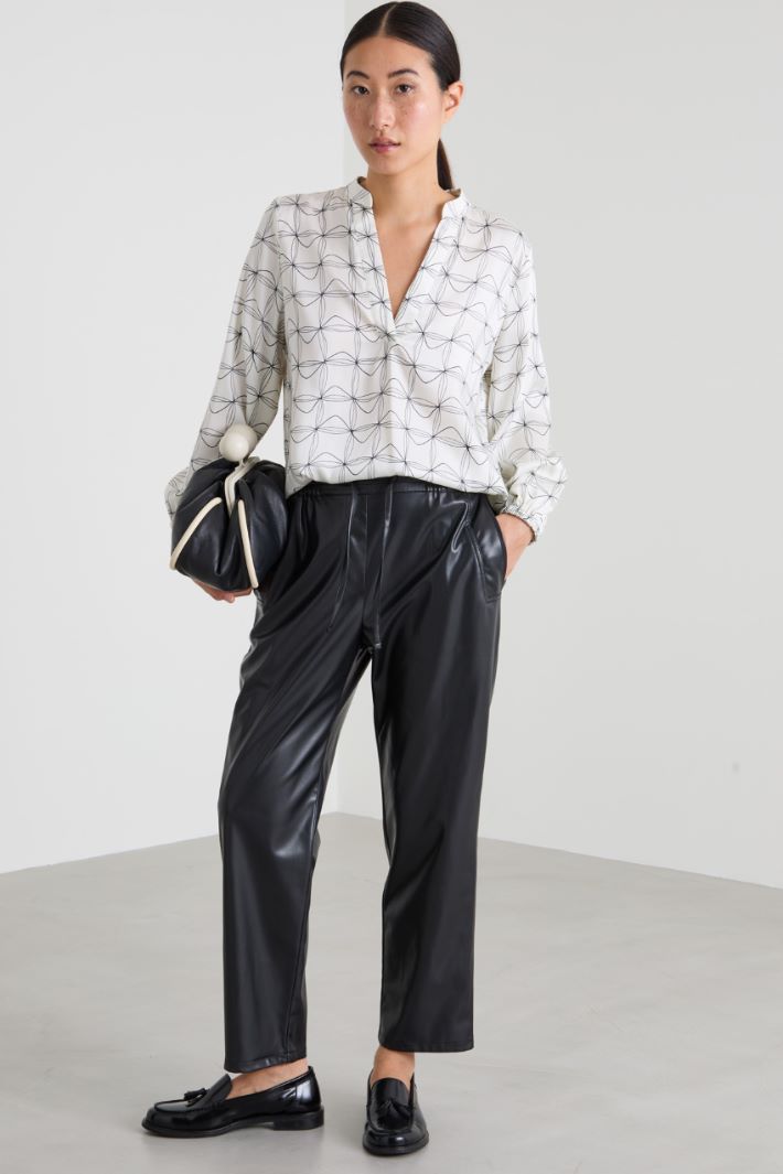 Blusa in twill a fantasia Intrend - 3