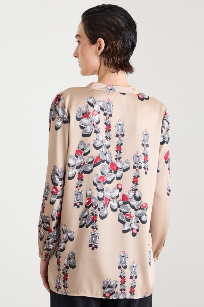 Blusa in twill a fantasia Intrend - 2