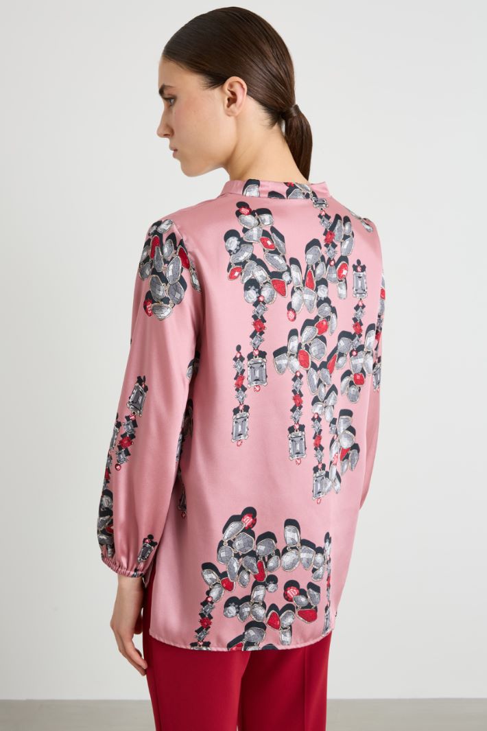 Blusa in twill a fantasia Intrend - 2