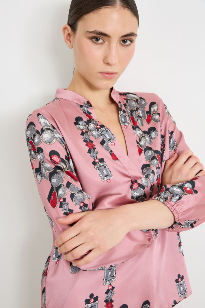Blusa in twill a fantasia Intrend - 4