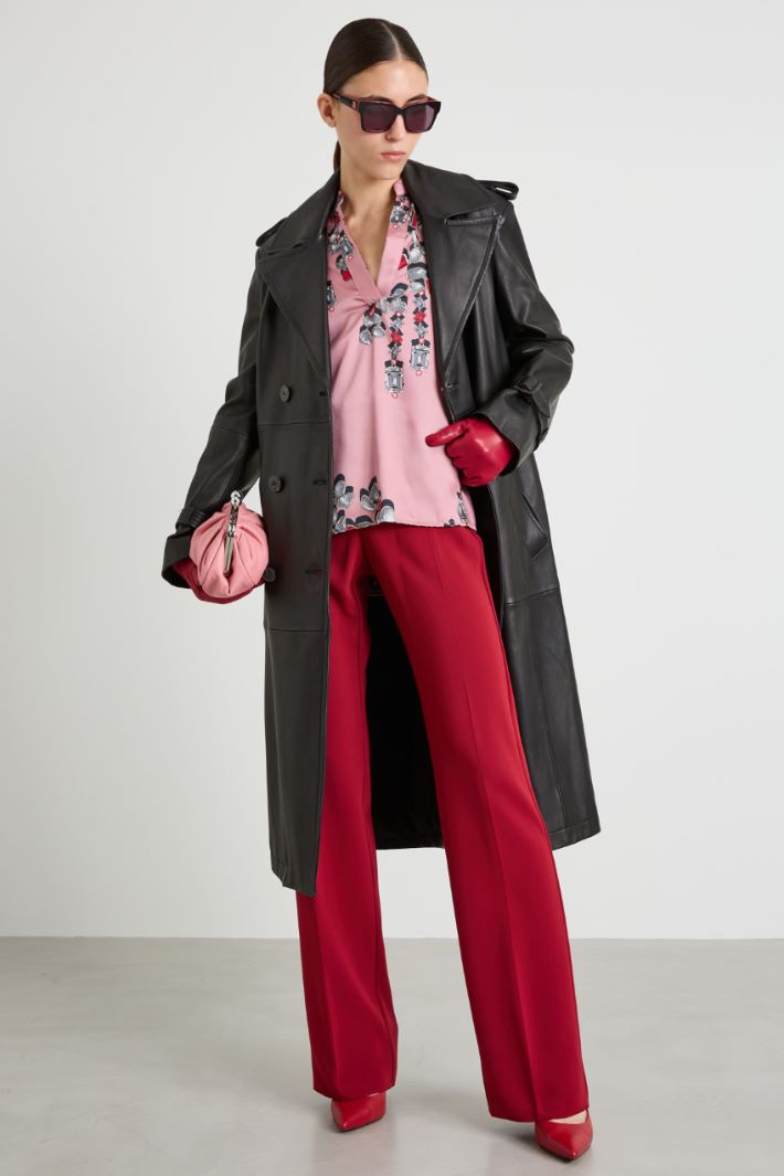 Blusa in twill a fantasia Intrend - 3