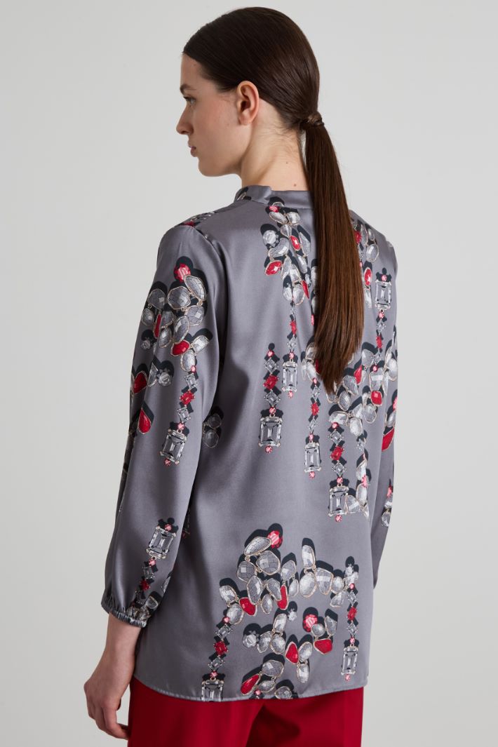Blusa in twill a fantasia Intrend - 2