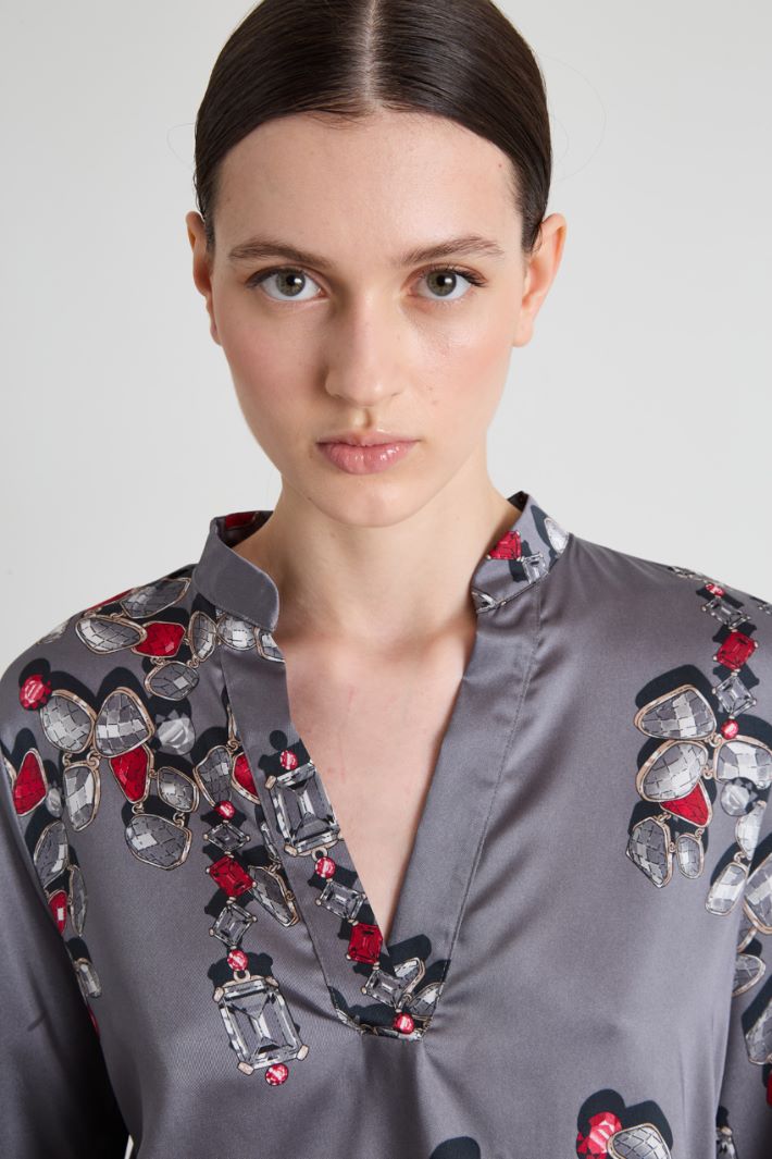 Blusa in twill a fantasia Intrend - 4