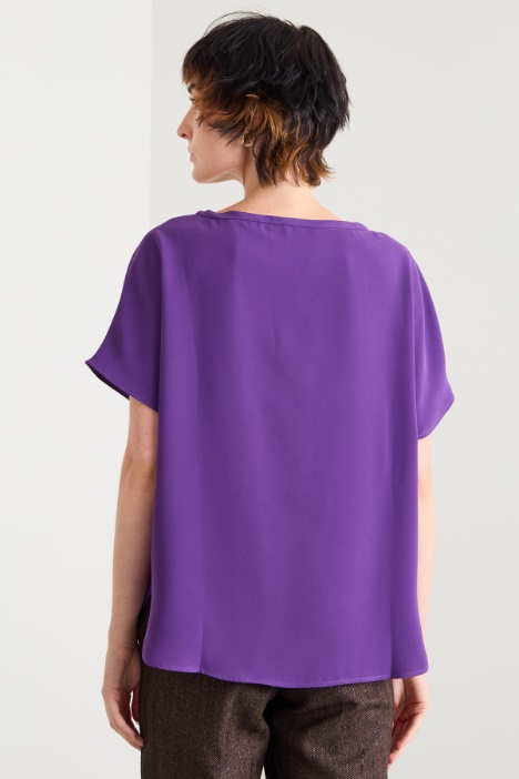 Top de crepé fluido