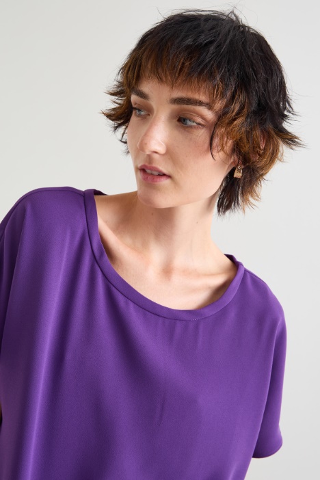 Top de crepé fluido